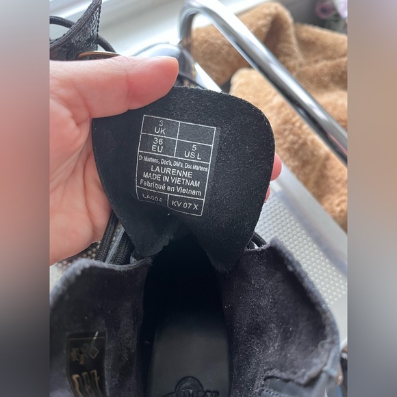 LAURENNE DISTRESSED PATENT LEATHER LACE UP HEEL BOOTS - Picture 7 of 7